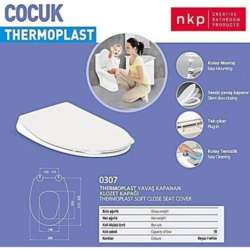 Nkp Çocuk Yavaş Kapanan Thermplast Klozet Kapağı 0307