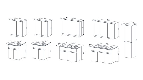 Martat Alno 80cm Banyo Dolap Takımı