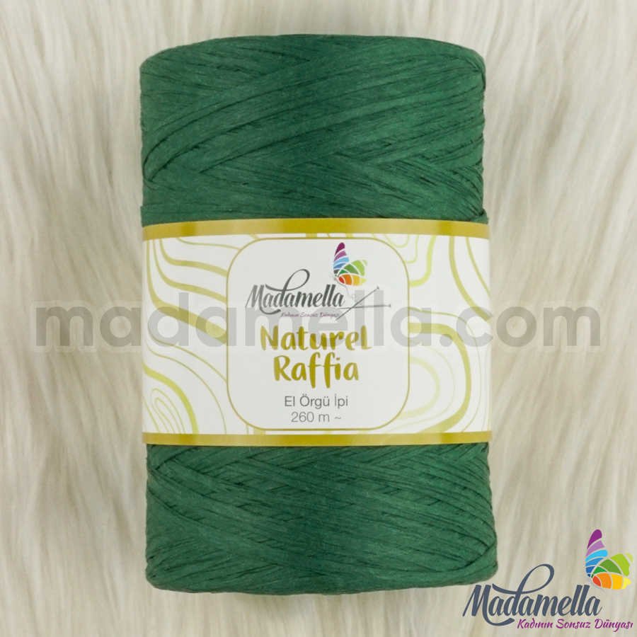 Madamella Naturel Raffia Yeşil