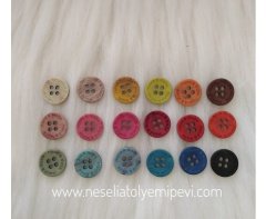 Handmade Polyester Düğme 14 mm