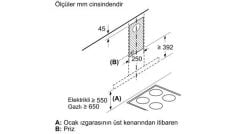 Profilo DVB6C550 Davlumbaz Duvar Tipi Inox