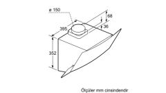 Profilo DVE6G520 Davlumbaz Beyaz Eğimli Camlı 60 cm