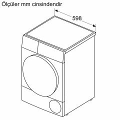 Profilo KM8611HTR Çamaşır Kurutma Makinesi 8 kg Beyaz