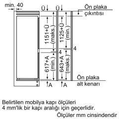 Bosch KIS87AFE0N Alttan Donduruculu Ankastre Buzdolabı