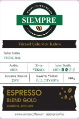 Siempre Coffee Espresso Blend Gold Çekirdek Kahve 1000Gr