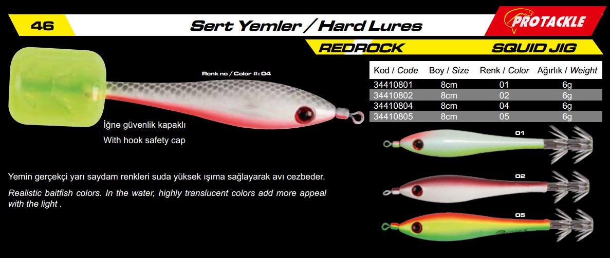 Protackle Redrock Kalamar Zokası 8 cm 6 gr