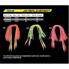 Protackle Yedek Jig Püskülü 1009 21 cm 4'lü paket