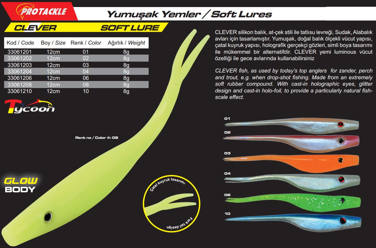 Protackle Clever Çatal Kuyruk Silikon 10'lu