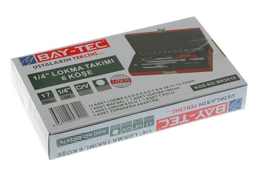 Bay-Tec MK2610 1/4'' 17 Parça Cırcırlı Lokma Takımı