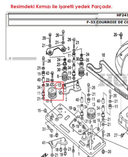 Honda HF2640-2622-2625 Triger Kasnak (DECK) Orjinal