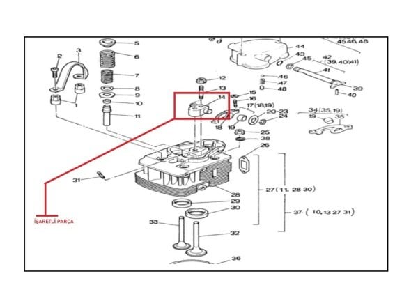 Pancar 108 Kulbüratör Kolu Sehpası Orjinal