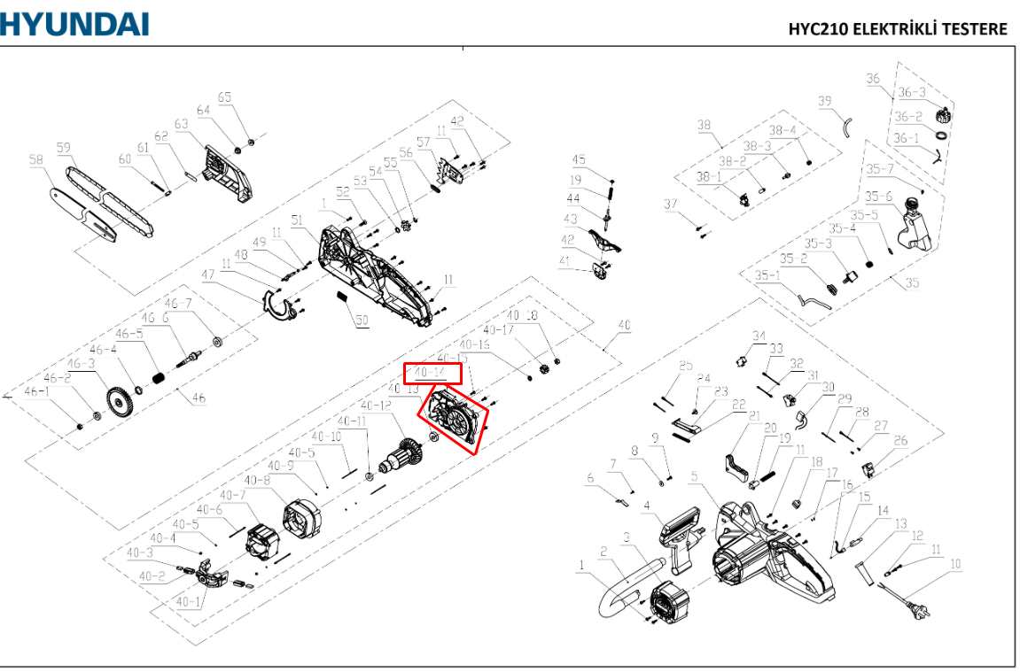 Hyundai HYC 210 Destek Plakası Eski Tip Orjinal