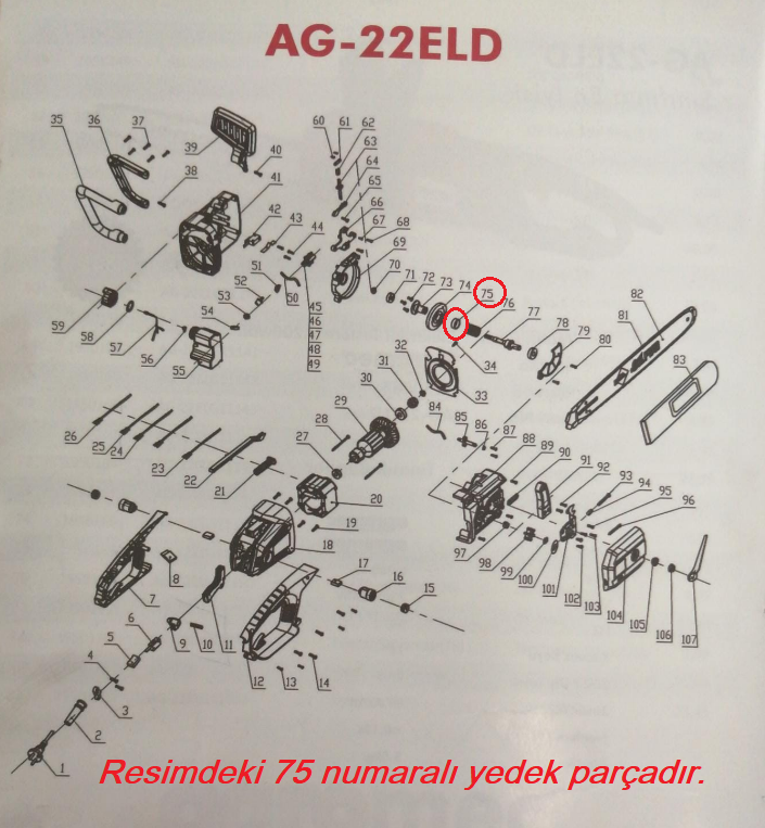 Agromec AG-22ELD11151 Şaft Bileziği (75) Orjinal