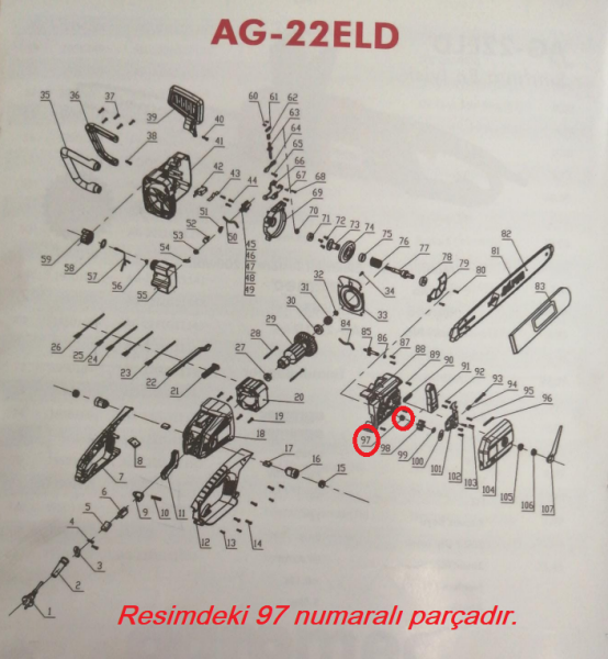 Agromec AG-22ELD11172 Dişli Yayı (97) Orjinal
