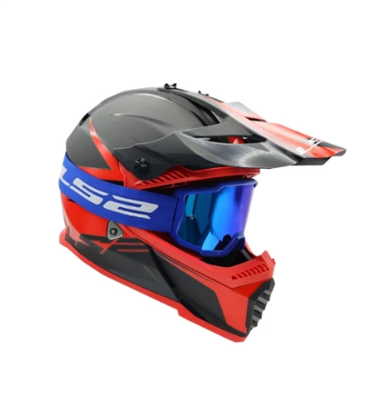 LS2 Charger Goggles Gözlük Motocross - Enduro İridium Camlı Mavi