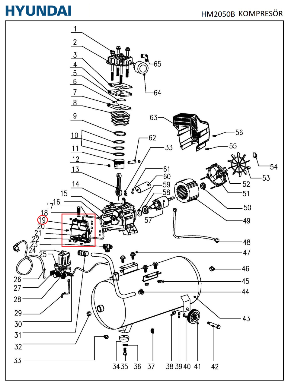 Hyundai HM2050B Karter Kapak Orjinal