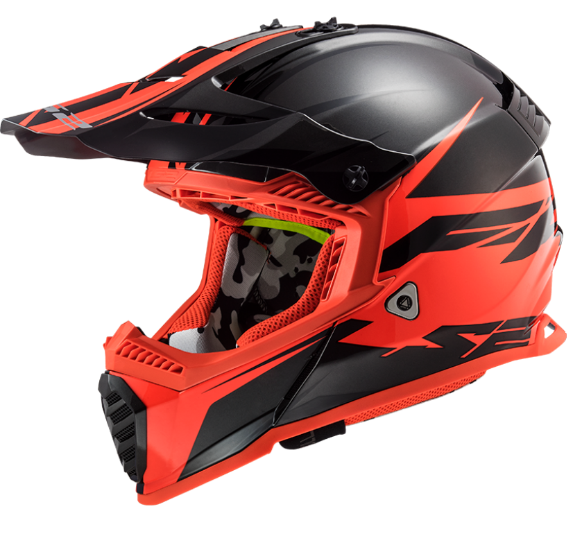 Motosiklet Kask Fast Evo Roar Mat Siyah - Kırmızı Beden: M LS2