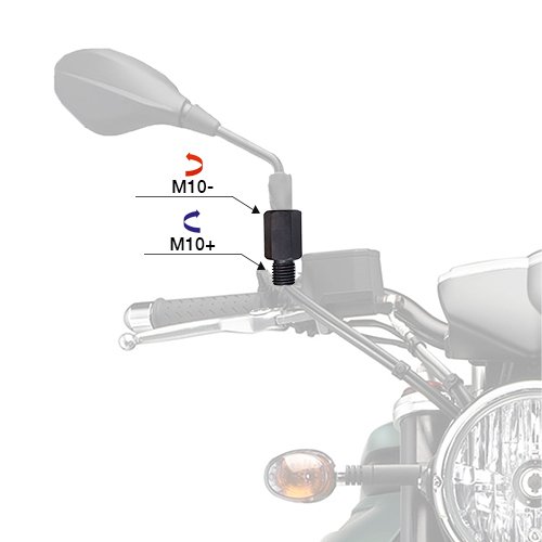 Motosiklet Ayna Adaptörü -10 +10 Tekli Vlm
