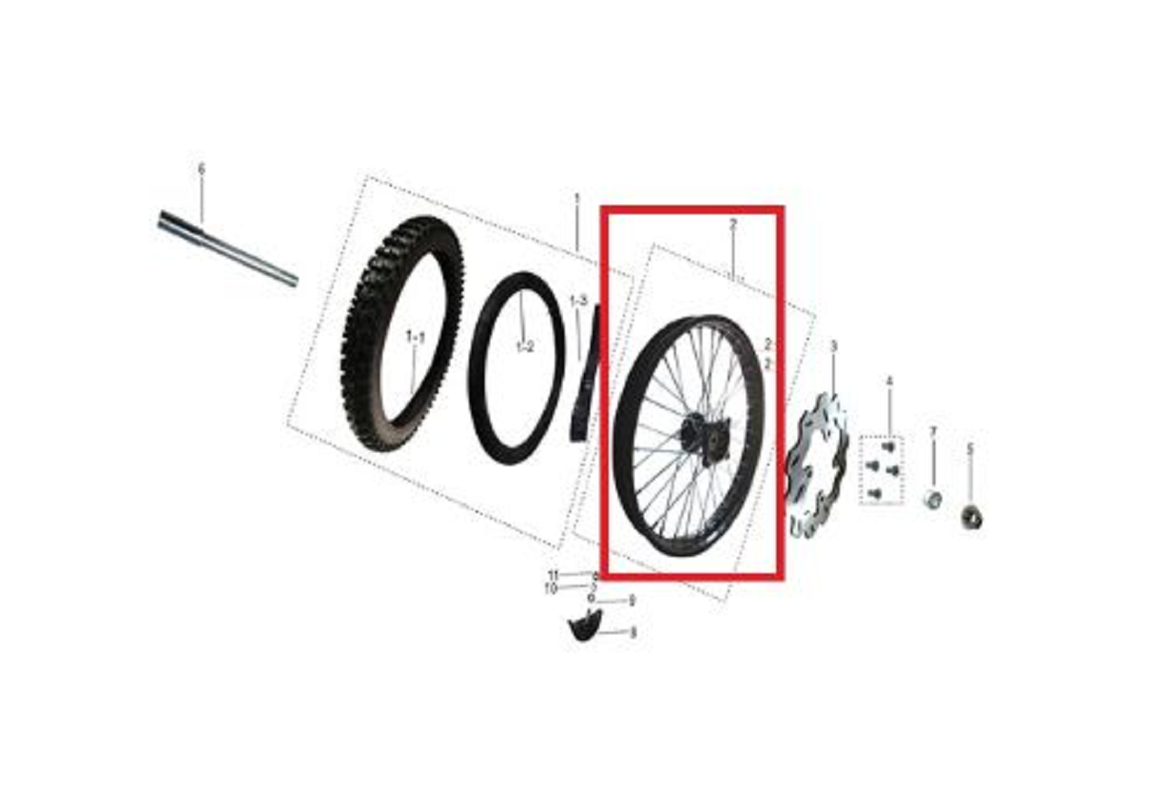 Kayo TT 190 R Ön Jant Komple Orjinal