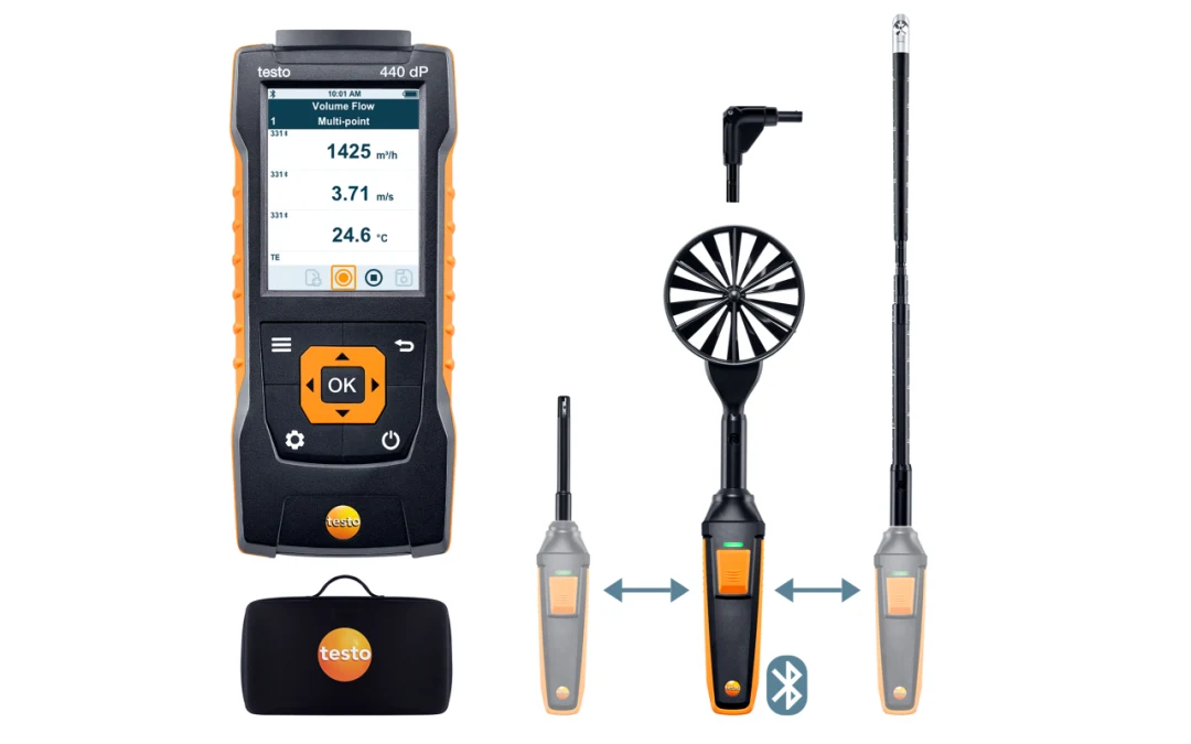 testo 440 delta P Bluetooth®'lu Hava Hızı ComboSet 2