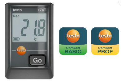 testo 174 T - USB-C ve PC yazılımına sahip mini sıcaklık data logger