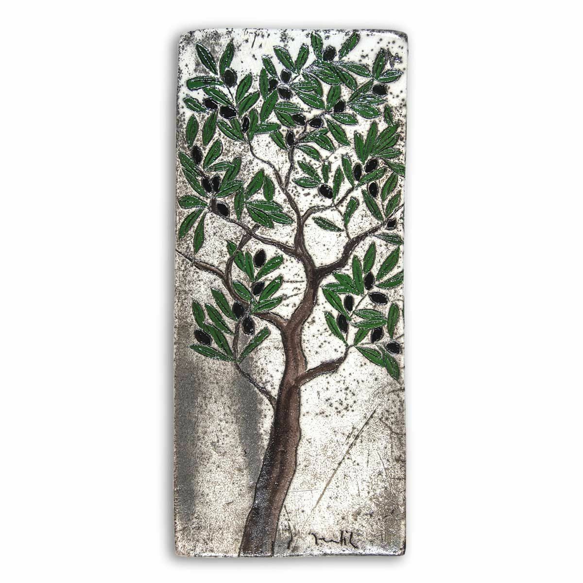 Zeytin Ağacı Desenli Kutu Pano(50x22x6 cm)