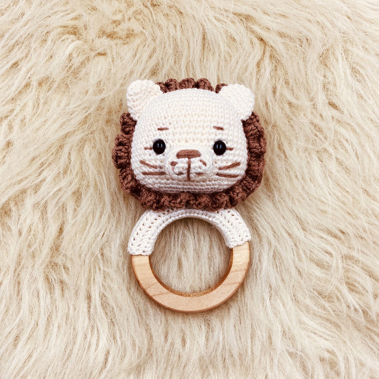 Amigurumi Aslan Çıngırak / Krem