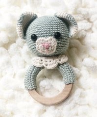 Amigurumi Ayıcık / Nil Yeşili Çıngırak