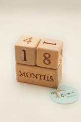 Ahşap Anı Küpleri / Wooden Babymilestone Blocks