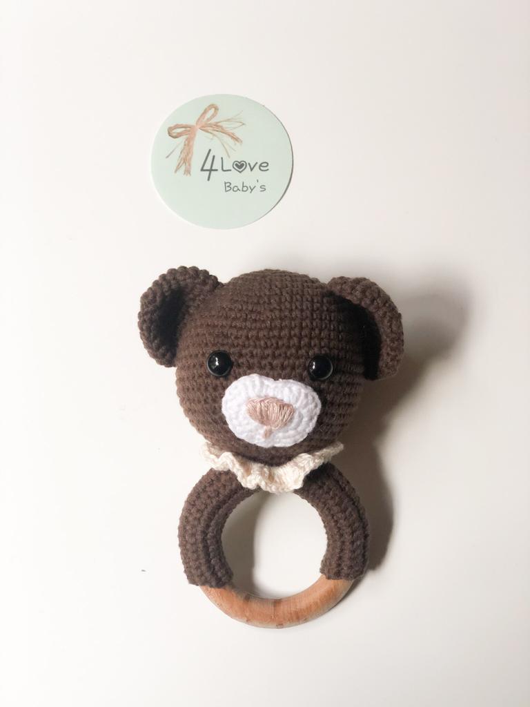 Amigurumi Çıngırak Ayıcık (Koyu Kahverengi)