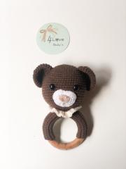 Amigurumi Çıngırak Ayıcık (Koyu Kahverengi)