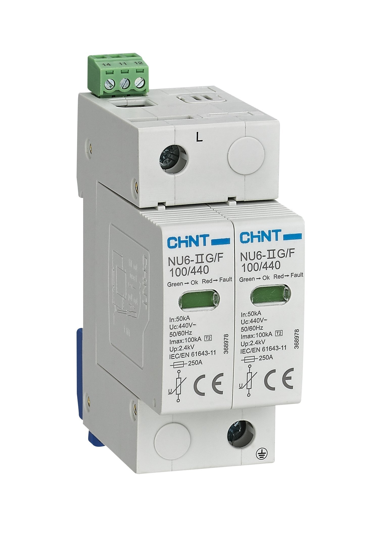 NU6-?G/F Tip 1 100kA 385V 3P+N Parafudr