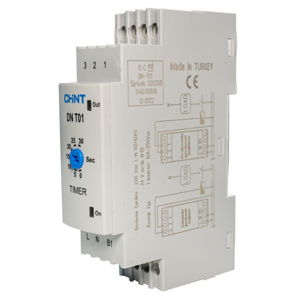 DN-T03 Zaman Rölesi, 0,06 sn - 30 saat 220 VAC