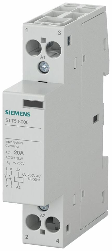 Kontaktör; Kum.Ger.230V;20A; İş.Ger.250V;2NO