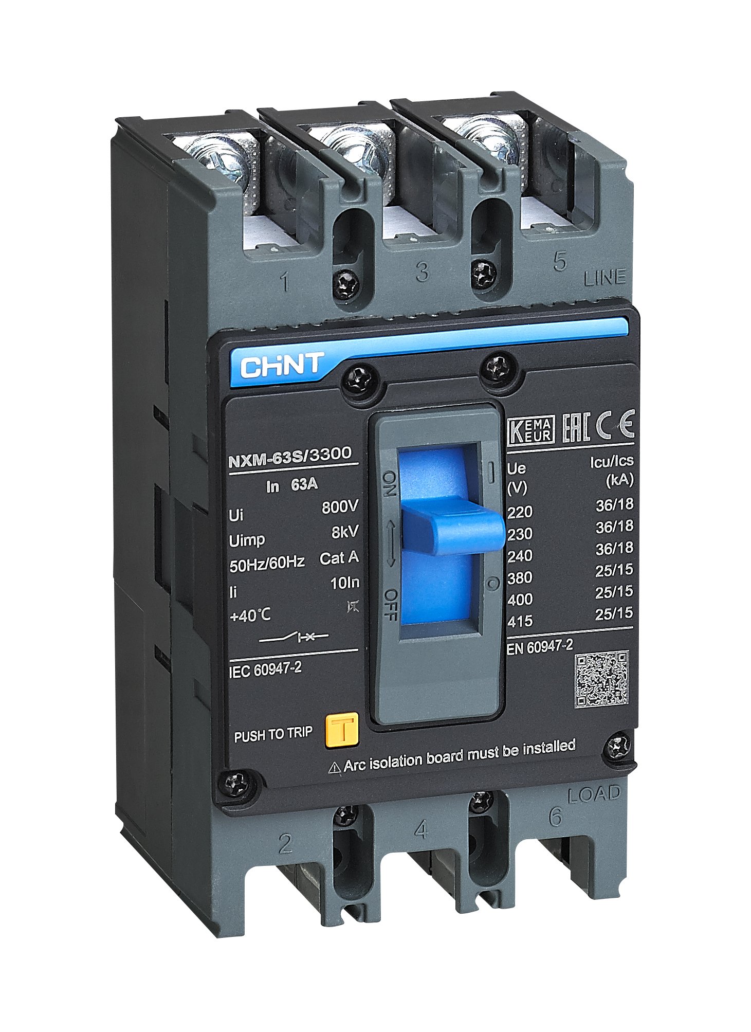 NXM-250S/3300 225A 36kA 3P Ter. Many. sabit Şalter