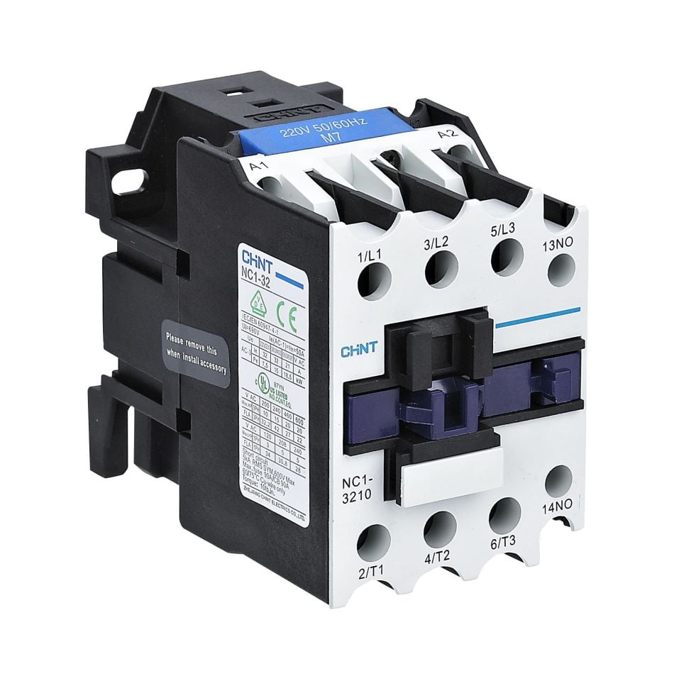NC1-3210 220V AC 3P 15kW, 32A 1NA Kontaktör