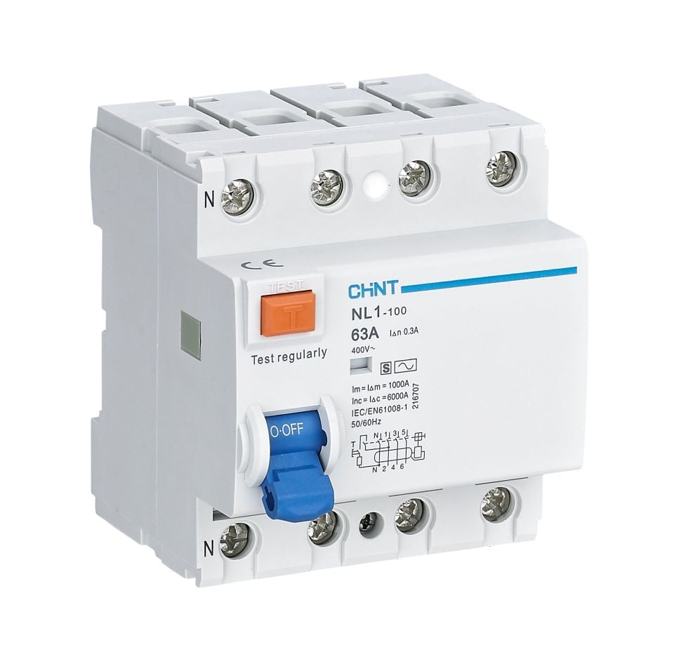 NL1 Serisi AC  6kA 4*100A 300mA K.A.K