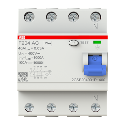 F204 AC-40/0,03  4P, AC, 40A, 30mA K.A.K