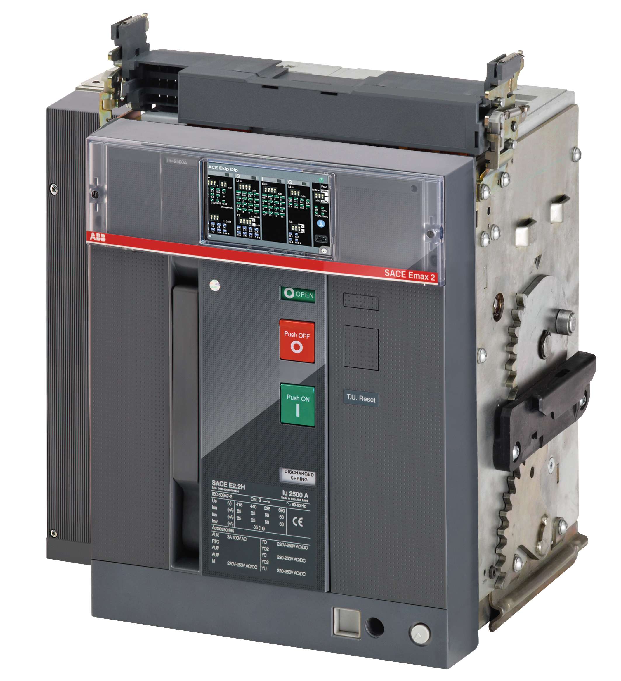 E2.2N 2500A 66kA 3P Ekip Touch LI çek.+ölçüm pkt
