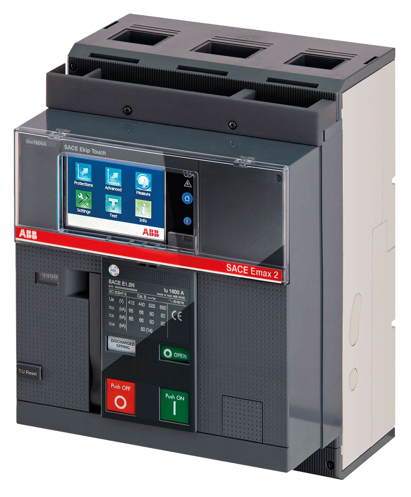 E1.2N 800A 66kA 3P Ekip Dip LSI sabit tip şalter