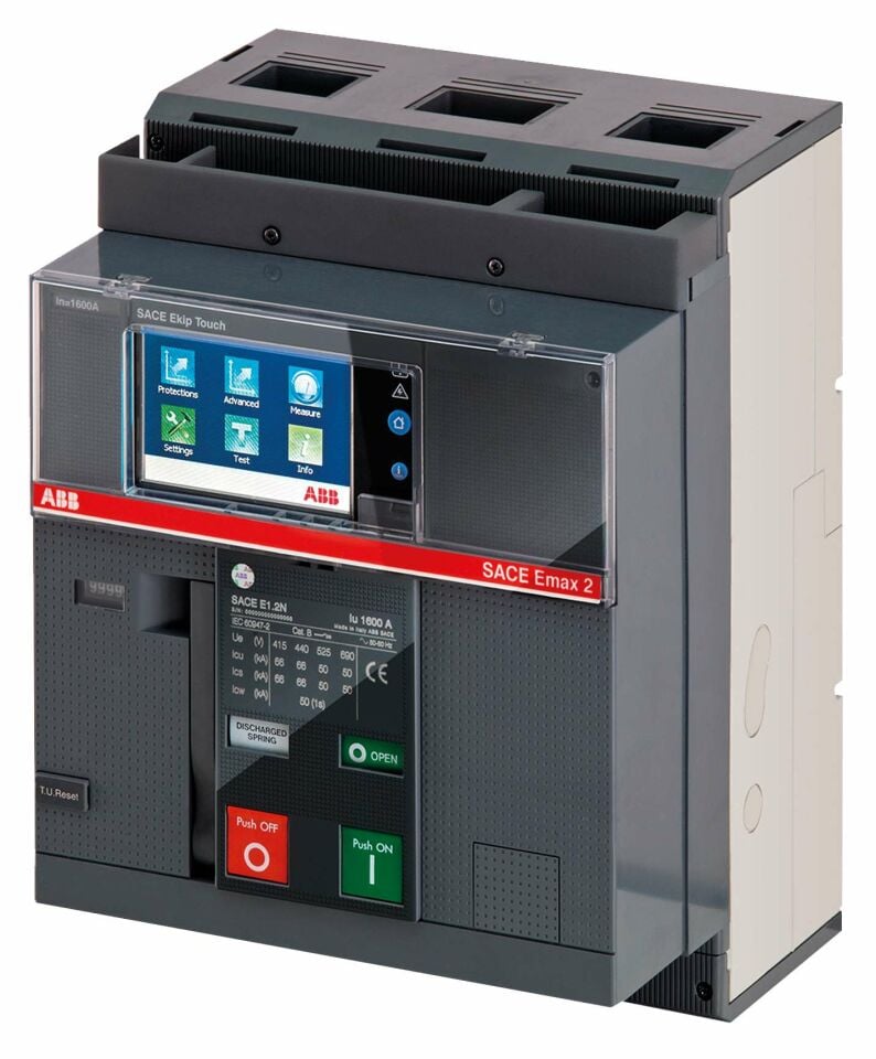 E1.2N 800A 66kA 3P Ekip Dip LSI sabit tip şalter