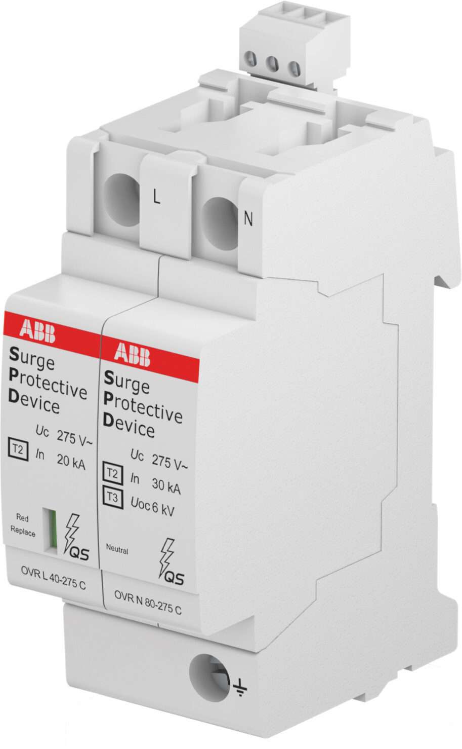 OVRT21N40275PTS QS 1 faz+nötr par. 40kA, sınıf 2