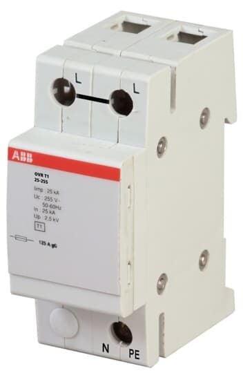 OVRT1+225255TS 1 faz parafudur 25kA, sınıf 1+2