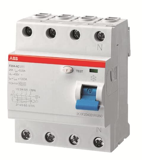 F204 AC-100/0,03  4P, AC, 100A, 30mA K.A.K