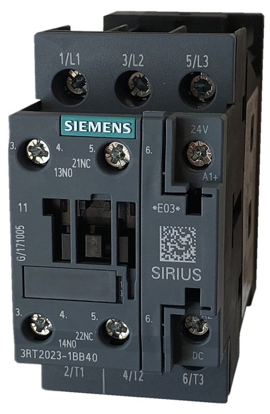 3P; Sirius Kont.; DC 24V Bobinli; 4 KW; 1NO+1NC