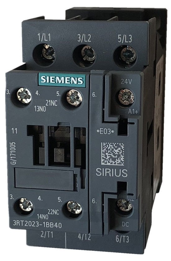 3P; Sirius Kont.; DC 24V Bobinli; 4 KW; 1NO+1NC
