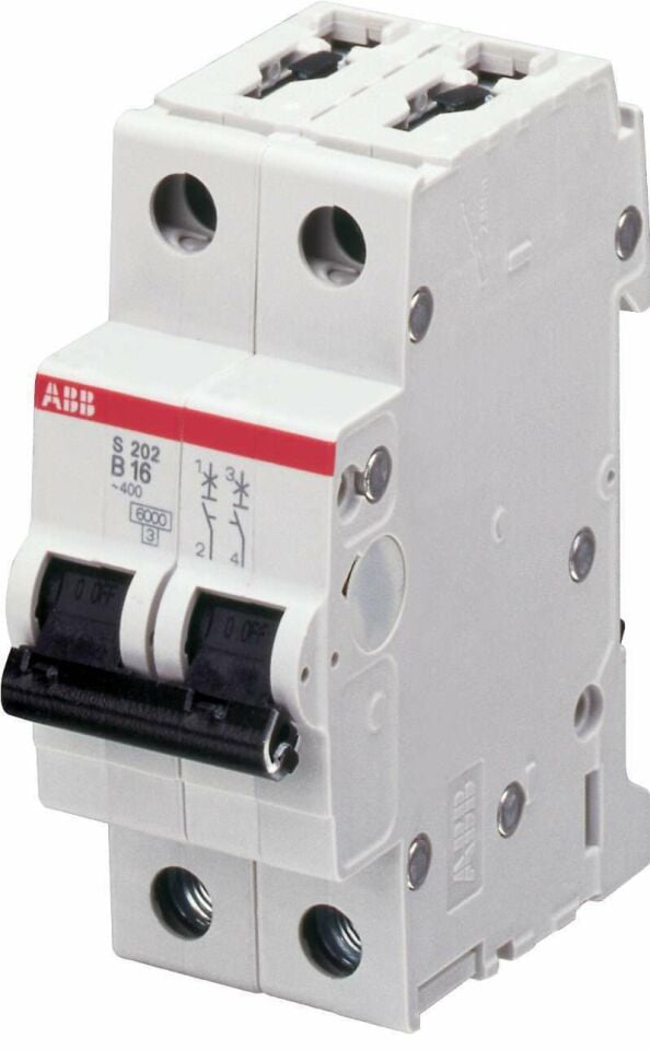 S202M-C63UC 2*63A C tipi 10kA DC otomatik sigorta