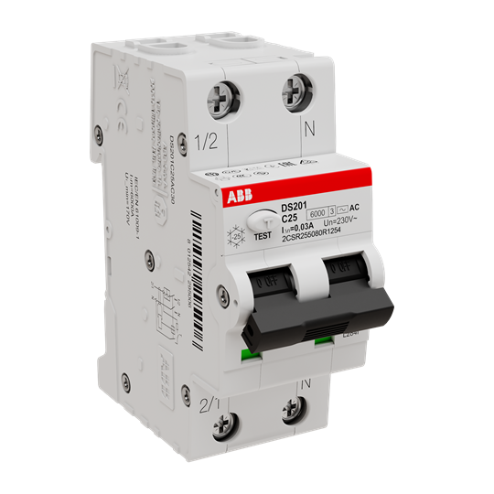 DS201-C25AC30 2*25A 6kA C 30mA K.A.K