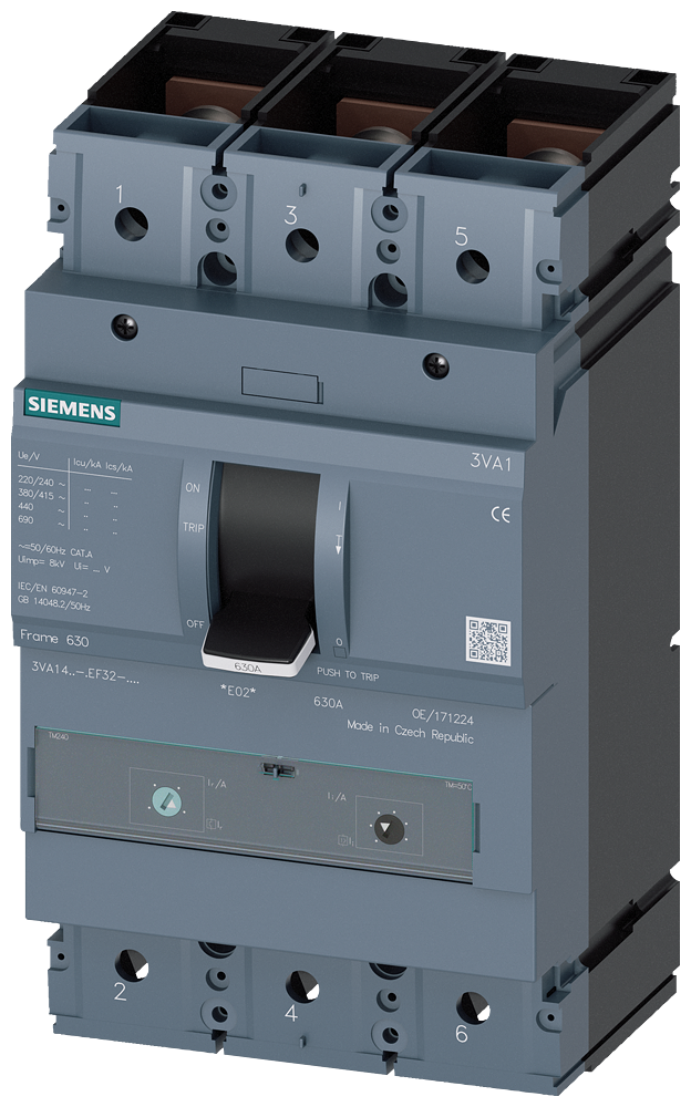 3VA14 TMŞ;36kA;TERMİK AYARLI;Man.Ayar.;350-500A;3P