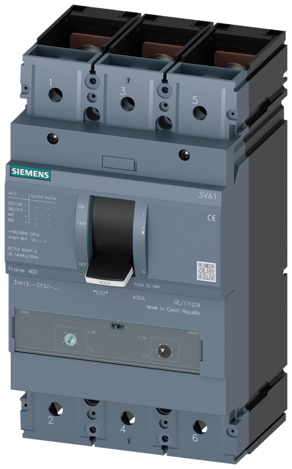 3VA13 TMŞ;36kA;Ter Ayarlı;Man.Ayar.;220-320A;3P